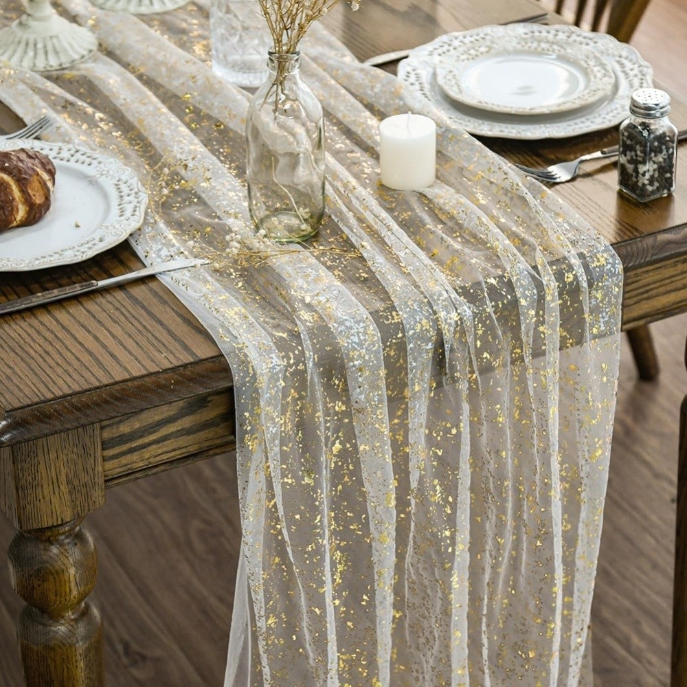 Złoty Brokatowy Bieżnik na Stó – Table Runner Sequin recenzja i cena