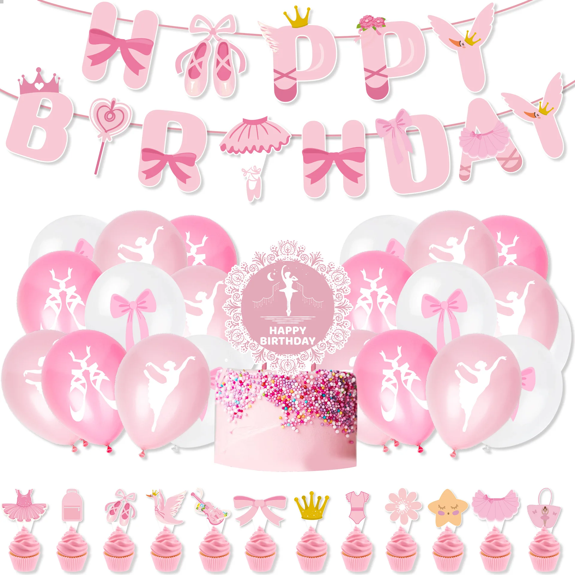 Różowa balerina baletnica Happ – Confetti Balloon Set recenzja i cena