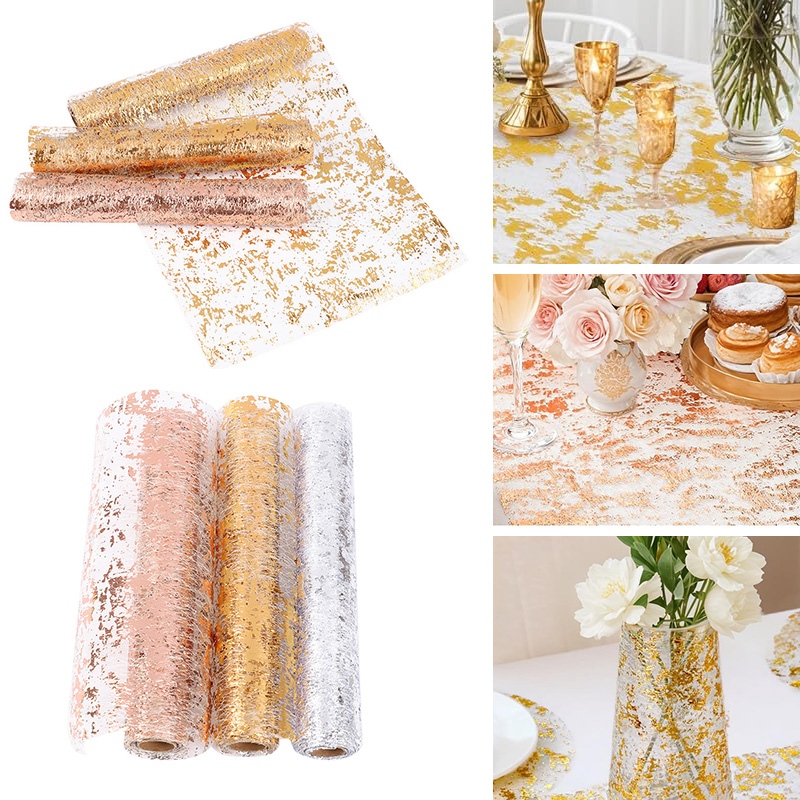 Metaliczny złoty bieżnik na st – Table Runner Sequin recenzja i cena