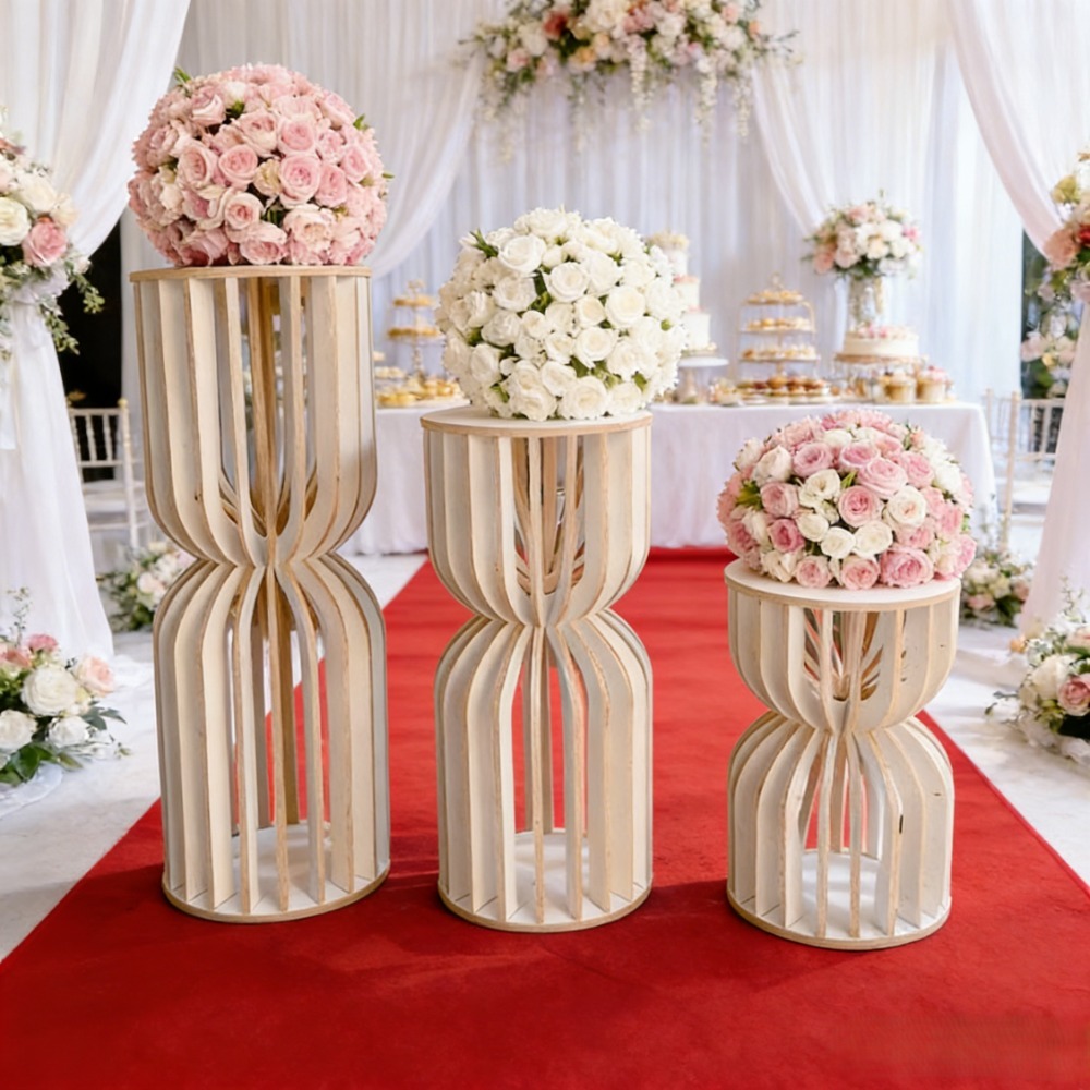 Drewniany stojak na kwiaty w s – Wedding Supply Rentals recenzja i cena