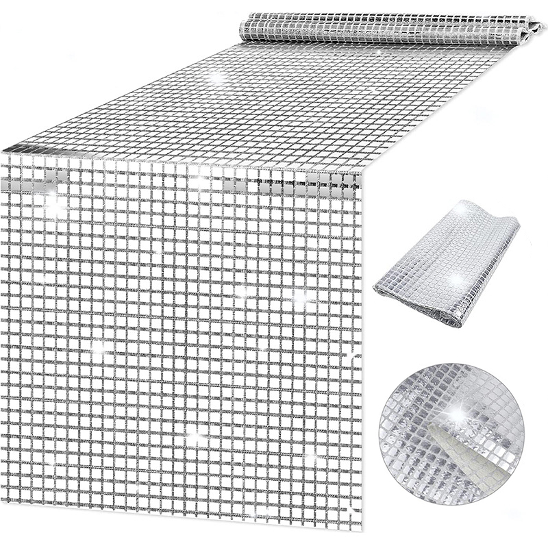 Błyszczący lustrzany złoty/sre – Table Runner Sequin recenzja i cena