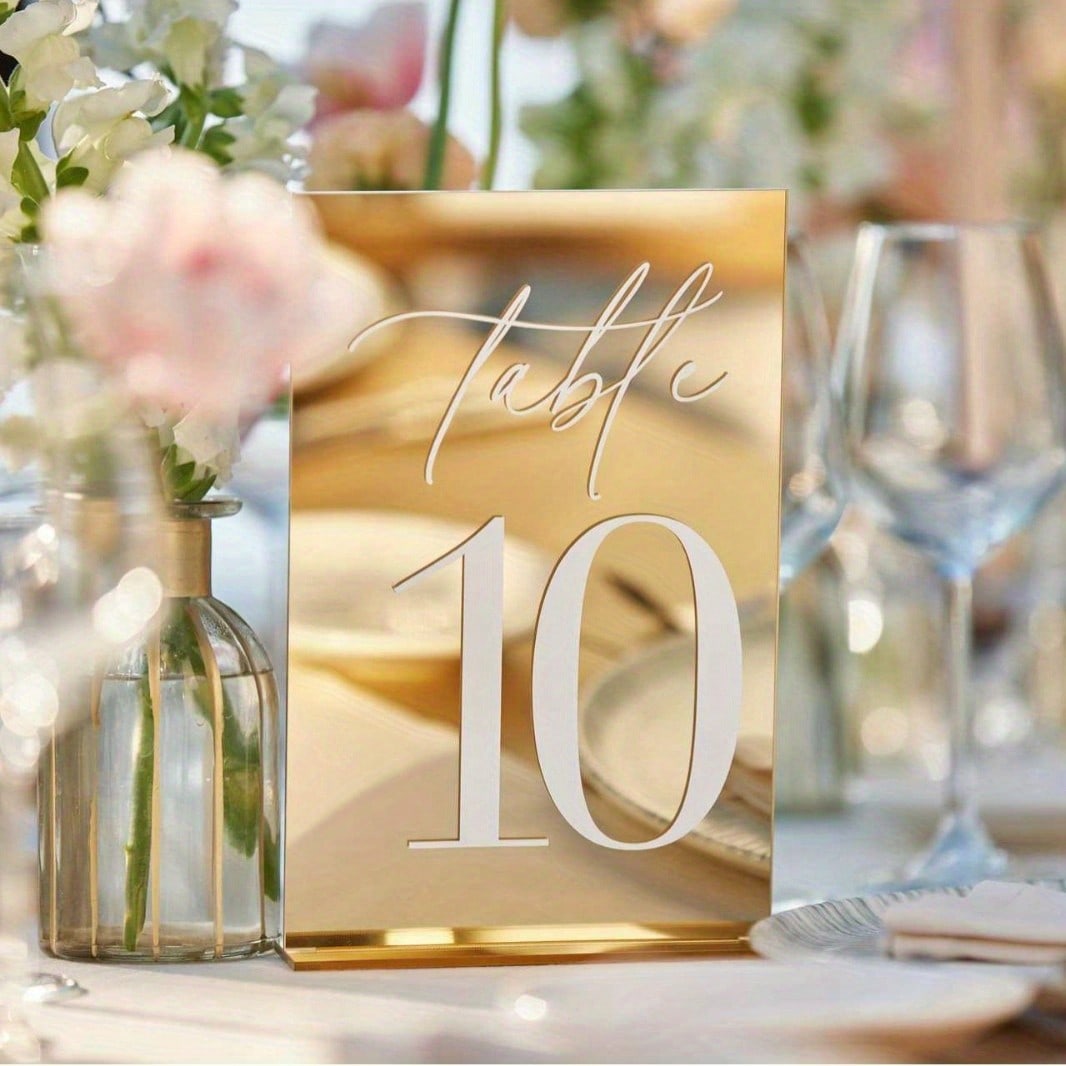 Złote Akrylowe Lustrzane Numer – Table Number Gold recenzja i cena