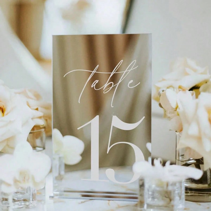 Złote Akrylowe Lustrzane Numer – Table Number Gold recenzja i cena