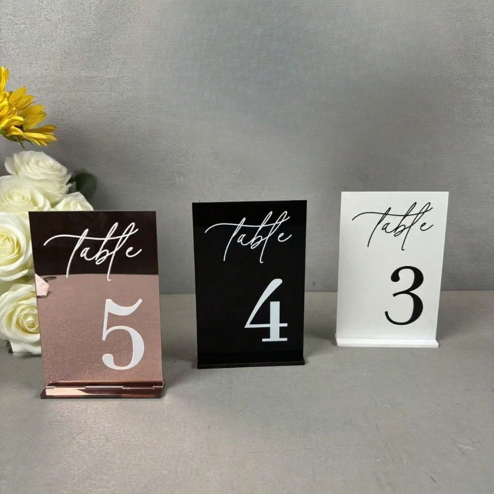Złote Akrylowe Lustrzane Numer – Table Number Gold recenzja i cena